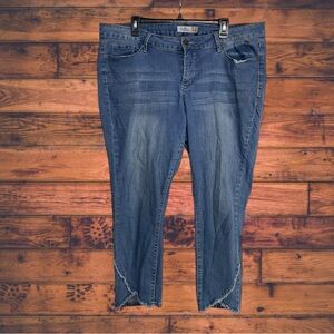 Royalty For Me Denim Raw Cross Hem Jeans Size 18W